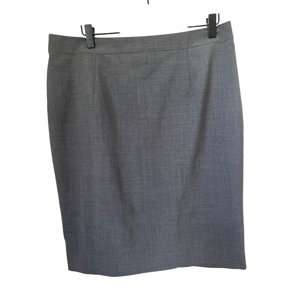 Brooks Brothers 346 Tollegno 1900 Wool Pencil Skirt Gray Size 12